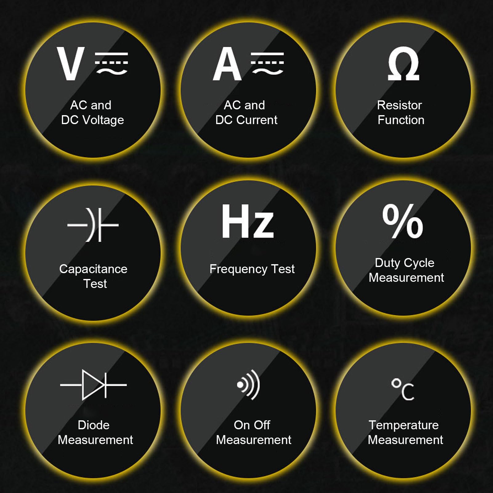 Aramox Cyfrowy Multimetr Woltomierz z gumową tuleją, Przezroczystym Wyświetlaczem LCD, Testerem Kondensatorów z Rezystorem Napięciowym i Prądem dla Elektryków i Samochodów