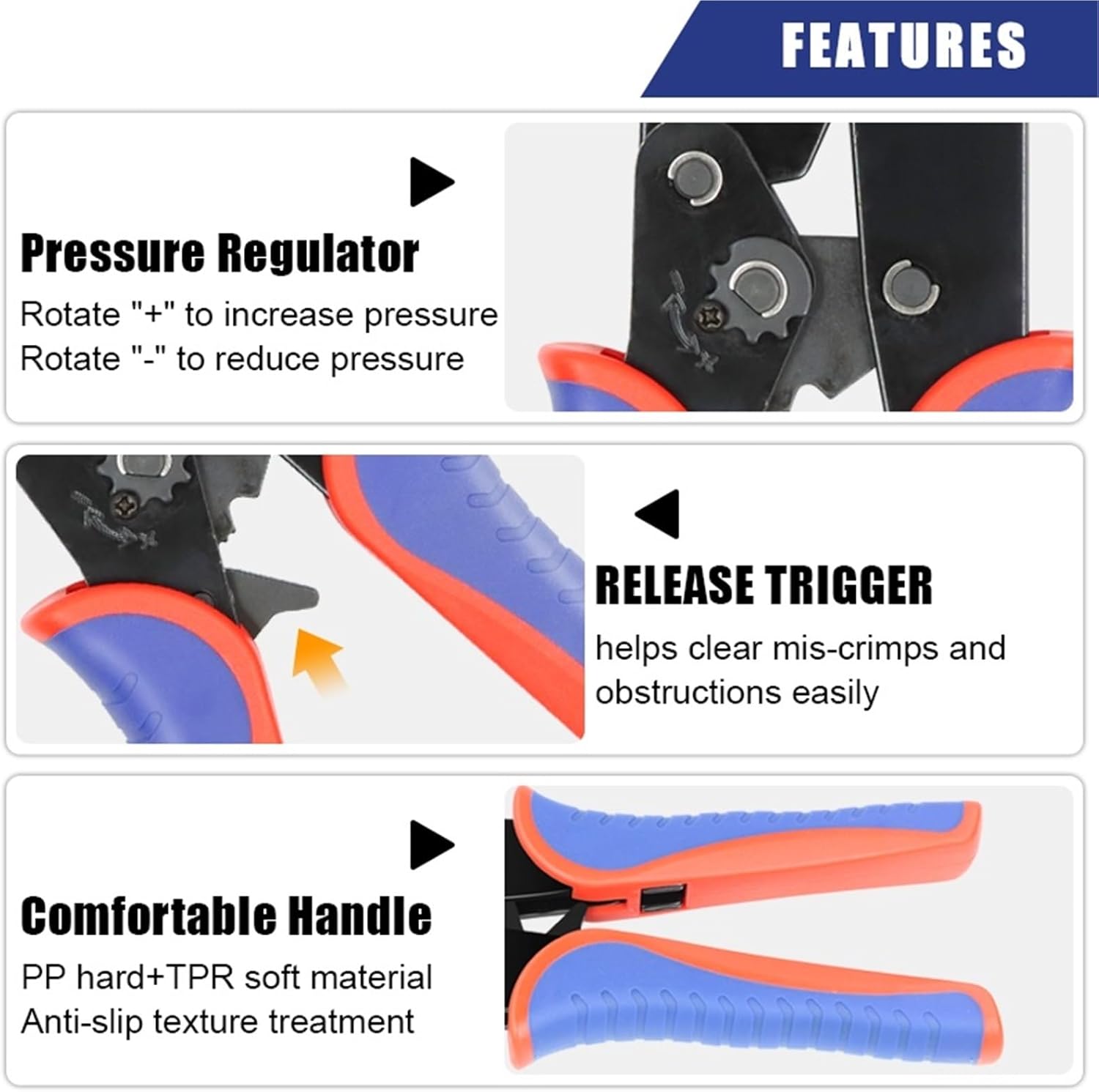 Crimping Tool YF-2048 For Spark Ignition Wire Dia 8.0-8.5mm Car And Motorcycle Spark Repair Ratchet Pliers(YF-2048)