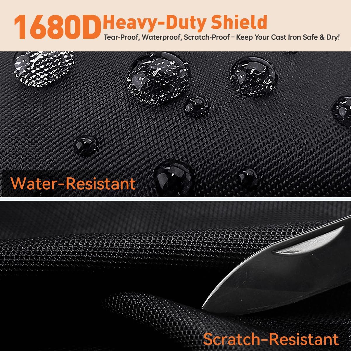 Heavy Duty 1680D Full-Size Griddle Carry Bag Compatible with Weber Spirit 300 Series, Weber Genesis 300 Series, Blackstone and Camp Chef Griddle Top 27" L x 2" W x 19" H