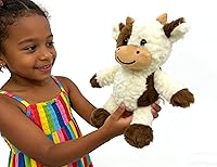 Vista 4 de Juguete de peluche de vaca de vaca de 11.8 pulgadas para niñas y niños (soporte vaca marrón1)