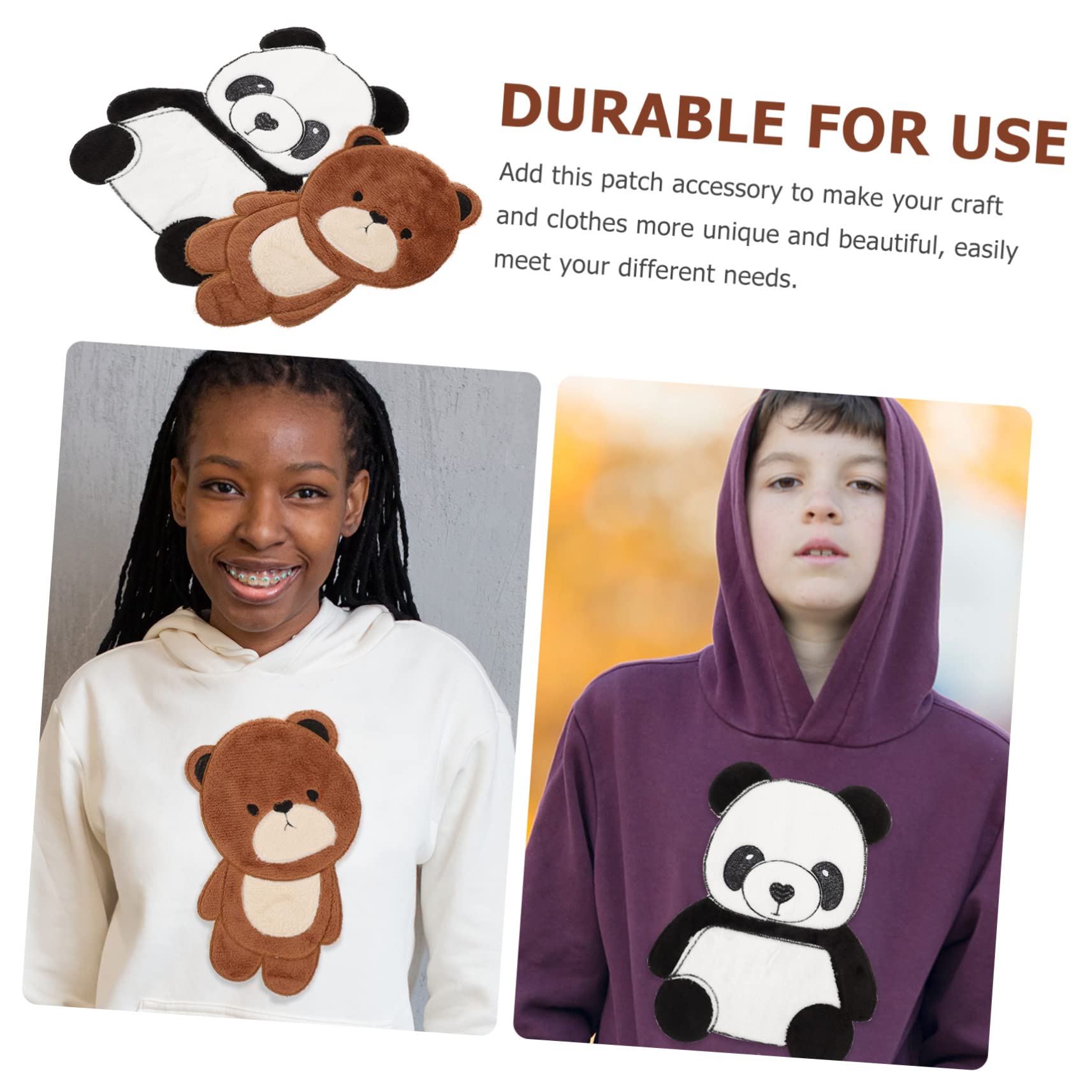 20 Toppe Ricamate A Forma Di Panda - Applique Adesive Da Cucire O Stirare Per Vestiti, Jeans, Borse - DIY Creative
