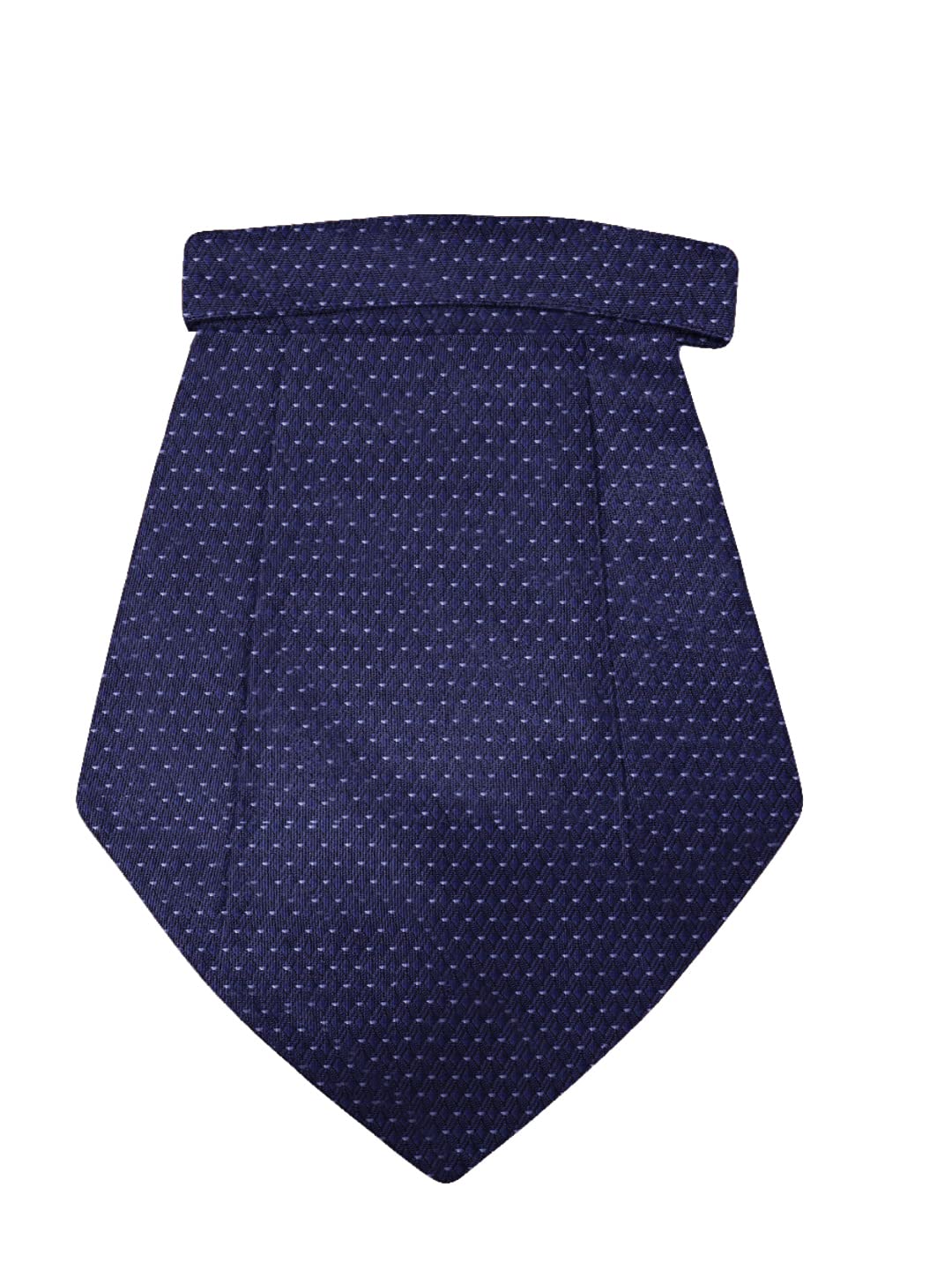 Solid Microfiber Cravat with Matching Pocket Square for Men - Scarf Neckwear Cravat for Men with Matching Pocket Square (JACQUARD NAVY)-image-16