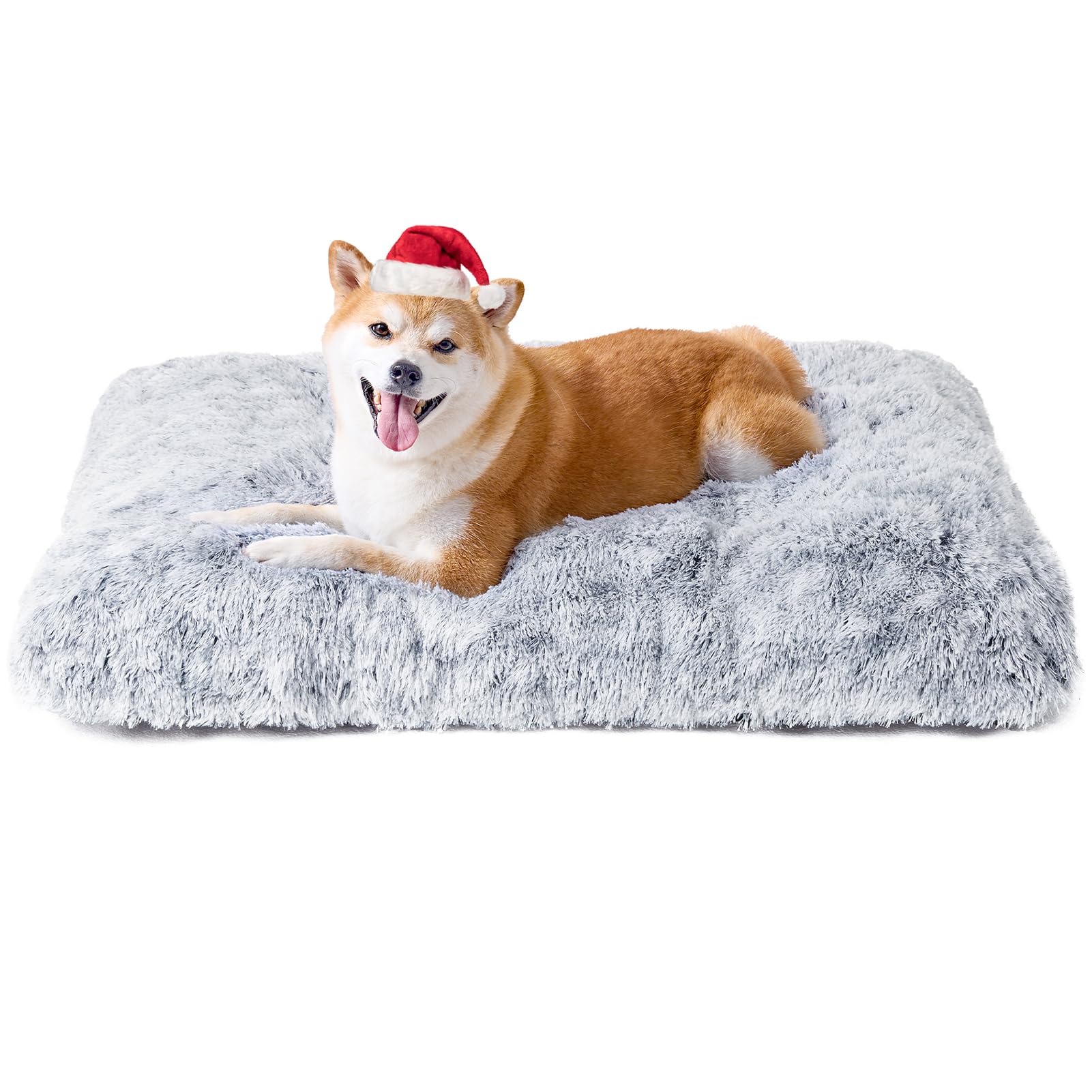 SIMILAR. EHEYCIGA Fluffy Dog Crate Bed for Large Dogs, Plush Faux Fur Dog Crate Pad, Calming Anti Anxiety Large Dog Bed for Crate, Washable Soft Warm Dog Crate Mat with Non-Slip Bottom
