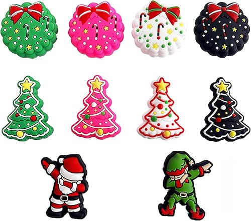 Miniatura 1 de 10 cuentas de silicona de Navidad coloridas cuentas espaciadoras a granel, cuentas focales coloridas para manualidades, guirnalda, llavero, cordón,