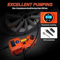 Vista 3 de E-HEELP Kit de gato eléctrico para automóvil de 5 toneladas, gato hidráulico de 12 V con llave de impacto eléctrica para SUV, MPV, sedán, camioneta