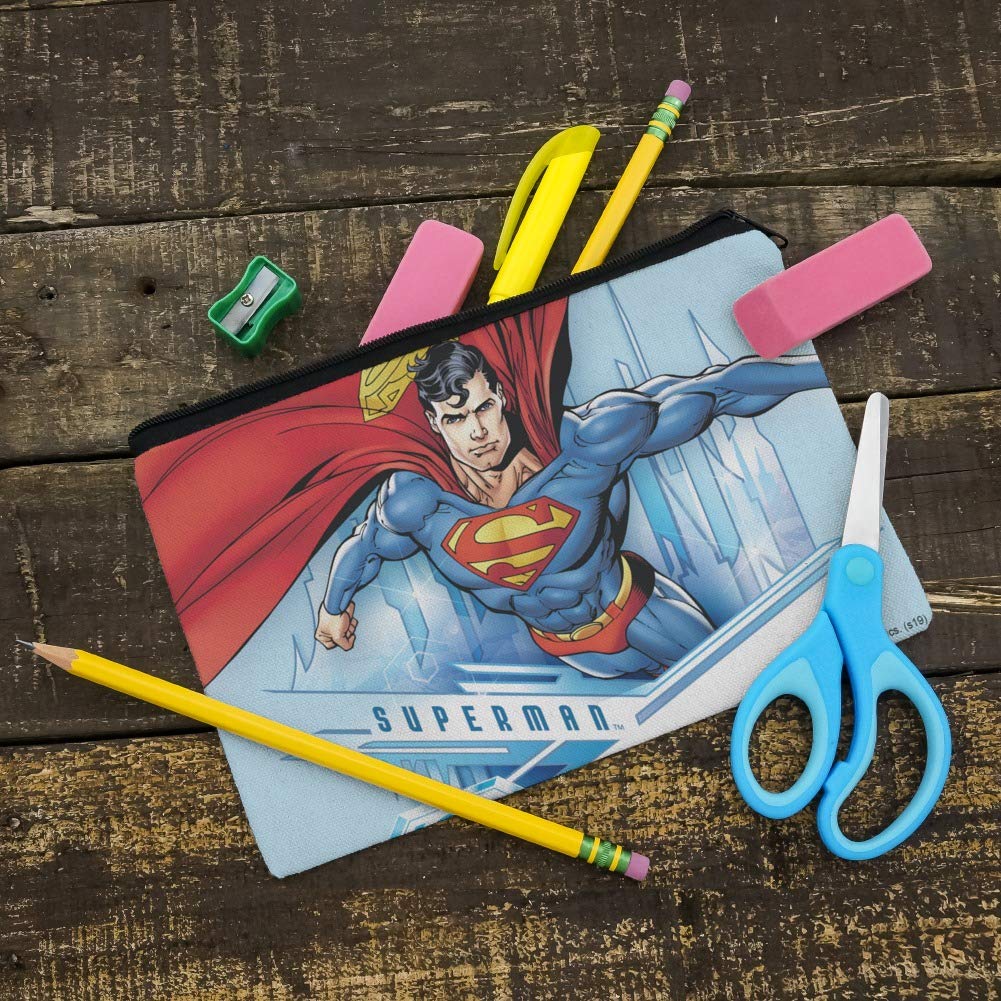 Superman Solitude Pencil Pen Organizer Zipper Pouch Case