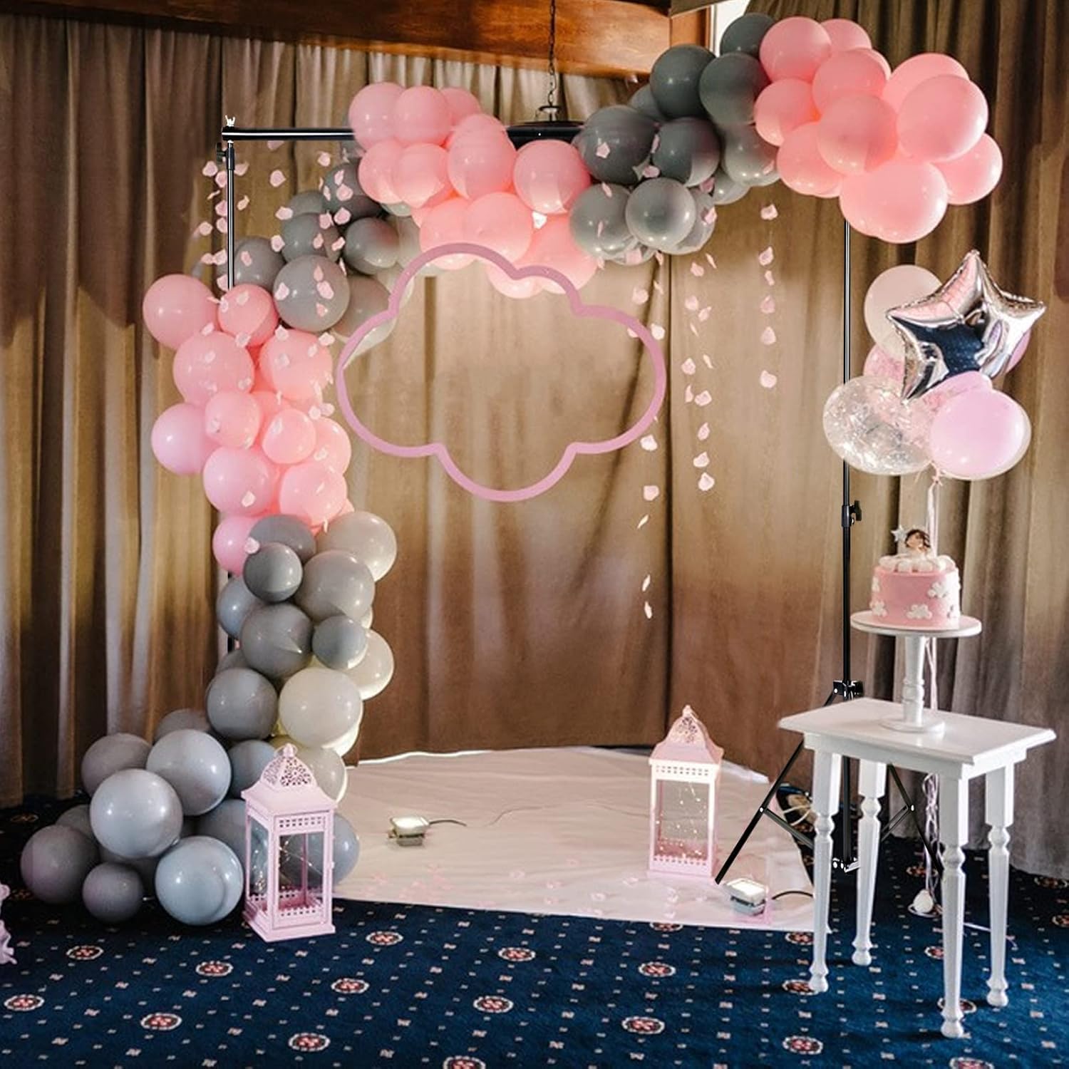 Trintion Support de Fond, 2x3m Support Fond Photo de Toile Réglable avec Sac de Transport Inclus, Convient pour Photographie, Diffusion en Direct, Mariage, etc.