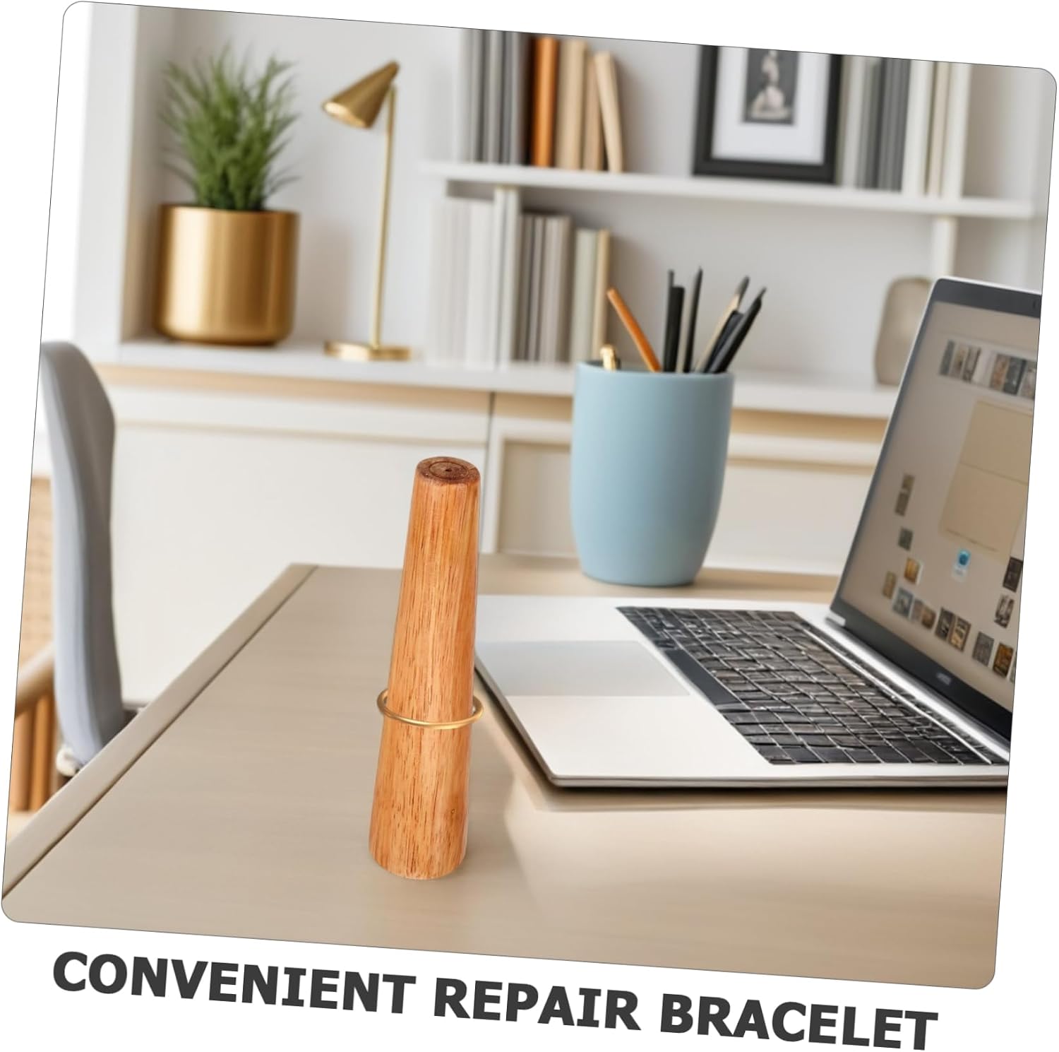 Gadpiparty Wooden Bracelet Mandrel Tool for Jewelry Making Bangle Sizing Repair Solid Ergonomic Design for Comfortable Handling Essential Bracelet Making Supplies