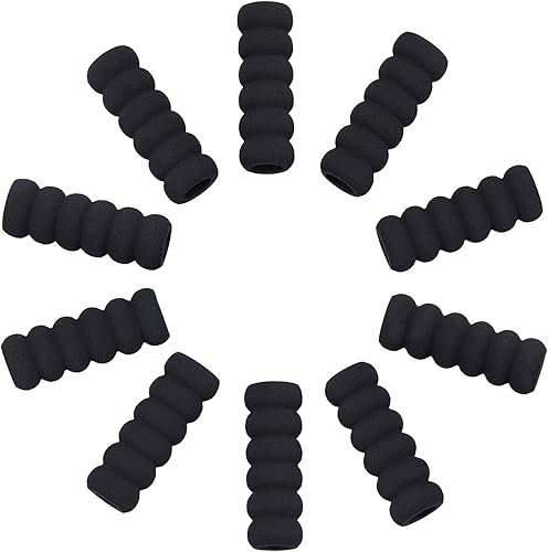 Miniatura 1 de GORGECRAFT 60 empuñaduras de espuma para lápices, color negro, soporte para bolígrafo, esponja, dibujo para adultos, artritis, escritura, aliviar la