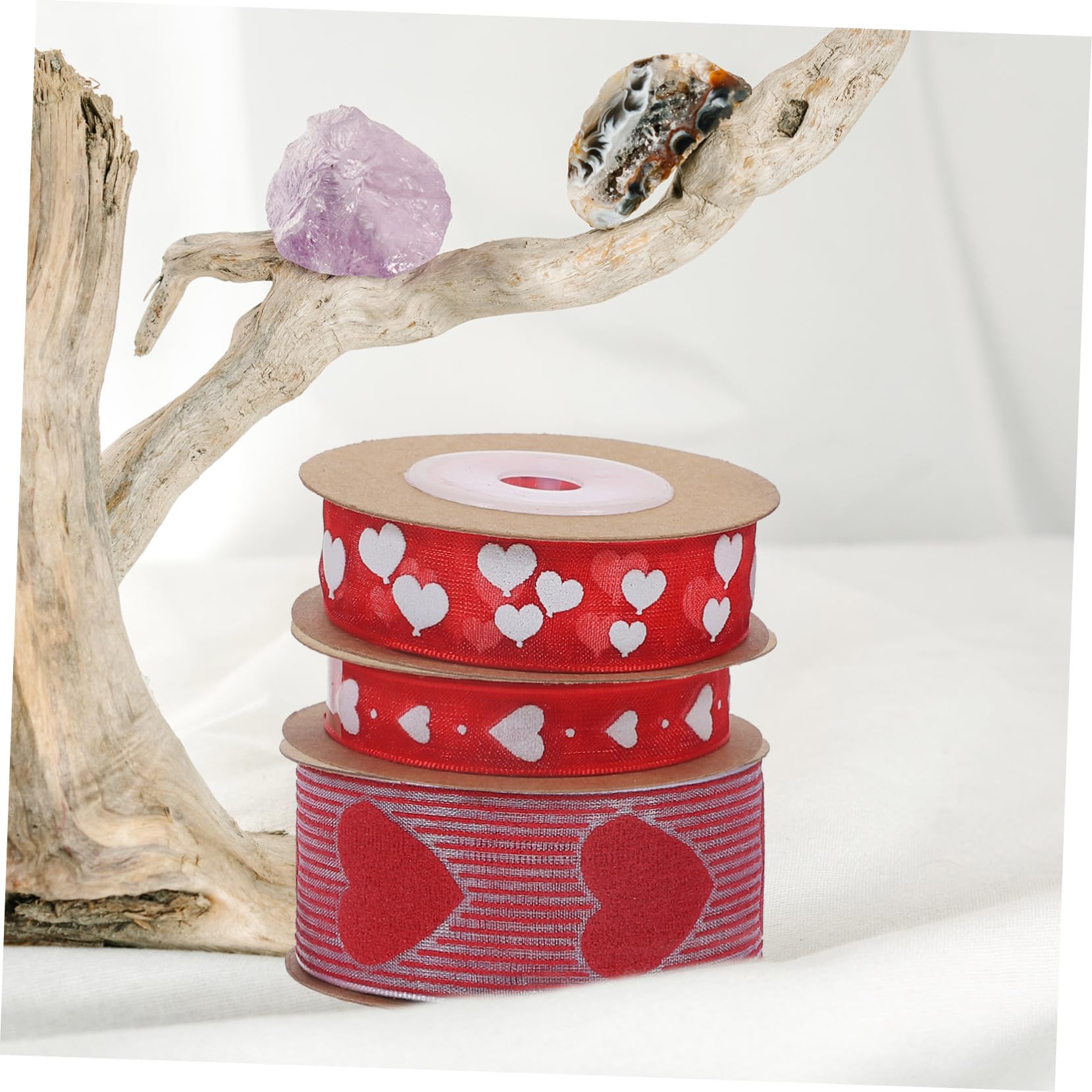 24rollen Herzmuster Geschenkband Für Valentinstag Und Hochzeiten Dekorative Ribbons Für Kreative Bastelprojekte