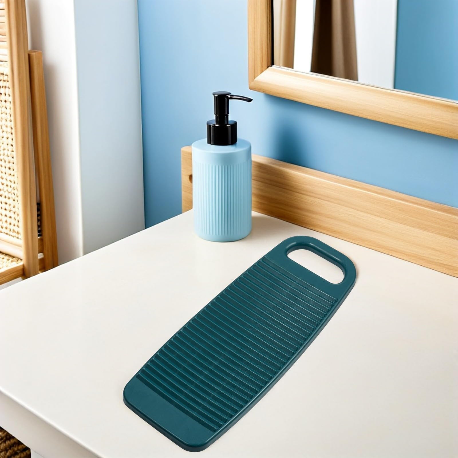 Hemobllo Tabla de Lavar para Ropa de Plástico 45cm Protección de Fibras y Mantiene Forma Paquete de 2 Piezas Adecuado para Viajes Cortos y Lavandería en Casa