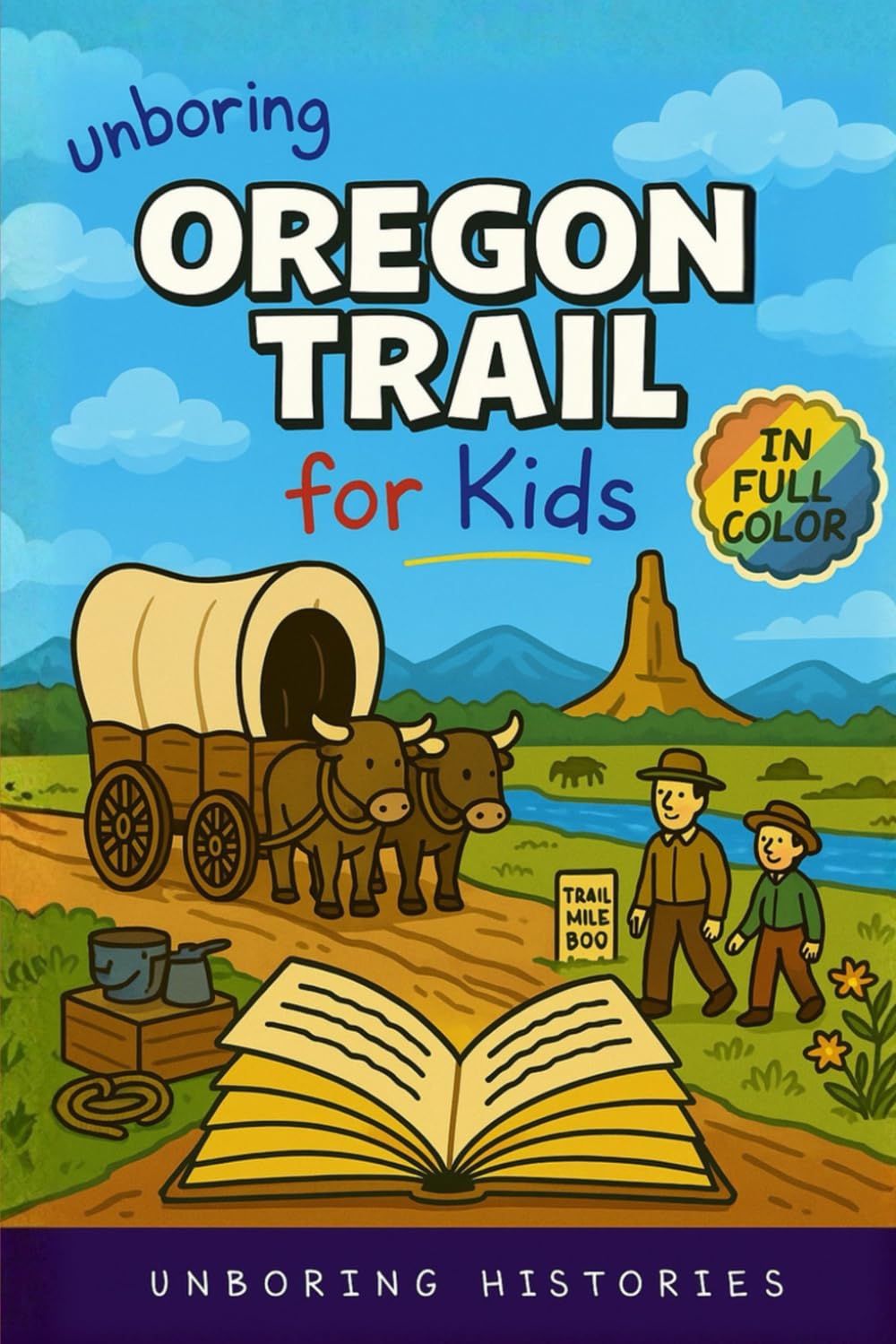 Unboring Oregon Trail for Kids: Funny, Interesting, Concise Guide to Wagons, Wild Trails, and Wacky History You Won’t Believe Are True (A Visual ... History for Kids with Full Colored Pictures)