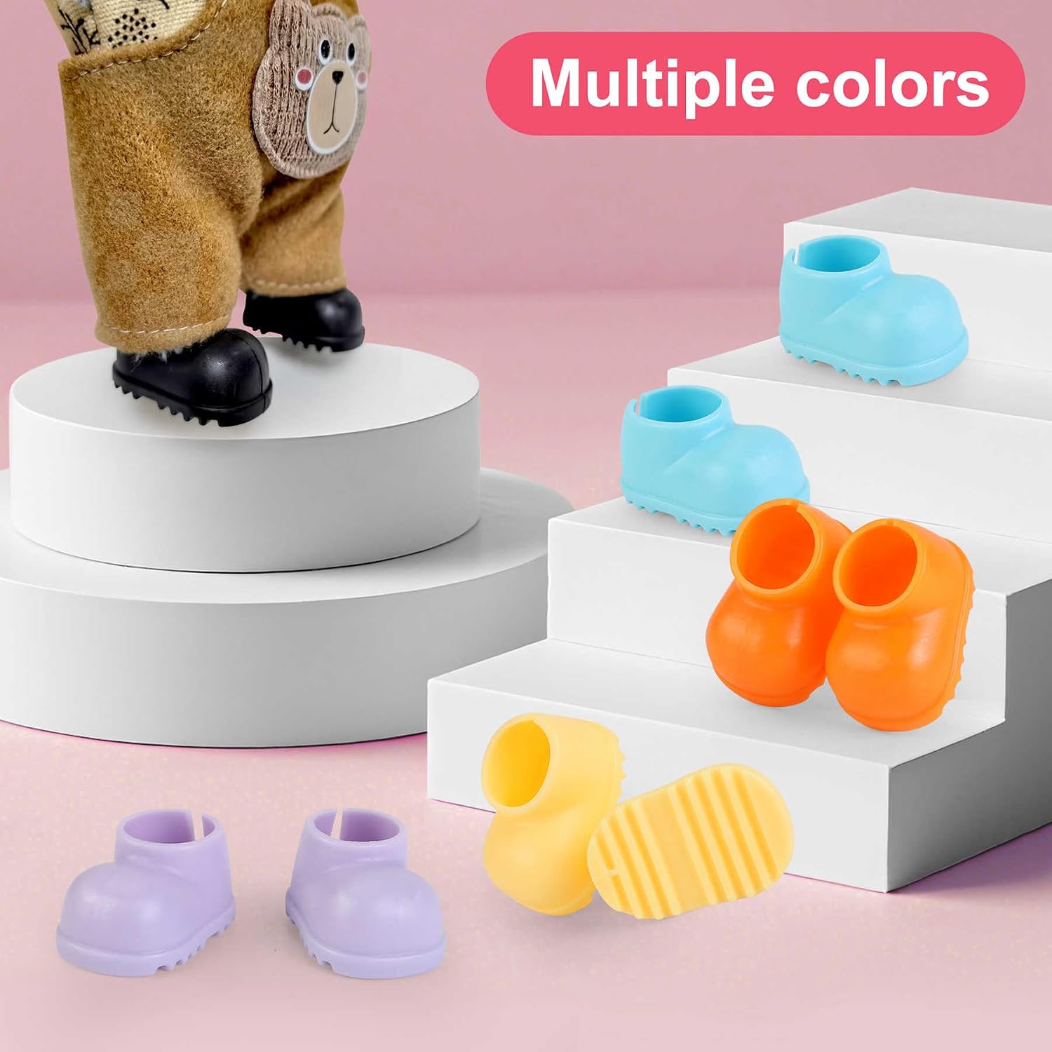 10Pairs Doll Shoes Compatible with Labubu Doll,10 Colors of Shoes for 17cm Doll