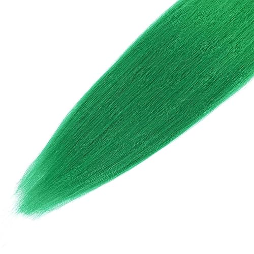 Miniatura 7 de Cabello trenzado preestirado verde + verde claro, 2 paquetes de extensiones de cabello trenzado preplumado de 30 pulgadas, trenzas de pelo Kanekalon