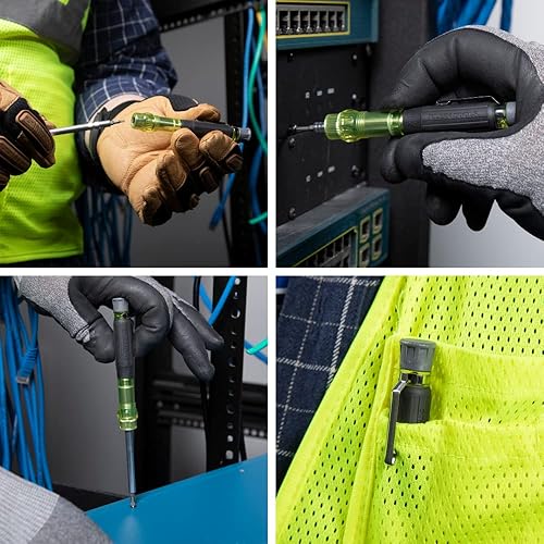 Miniatura 36 de Klein Tools 80045 Kit de herramientas de destornillador y tuerca para destornillador, incluye magnético 11 en 1, destornilladores multipuntas