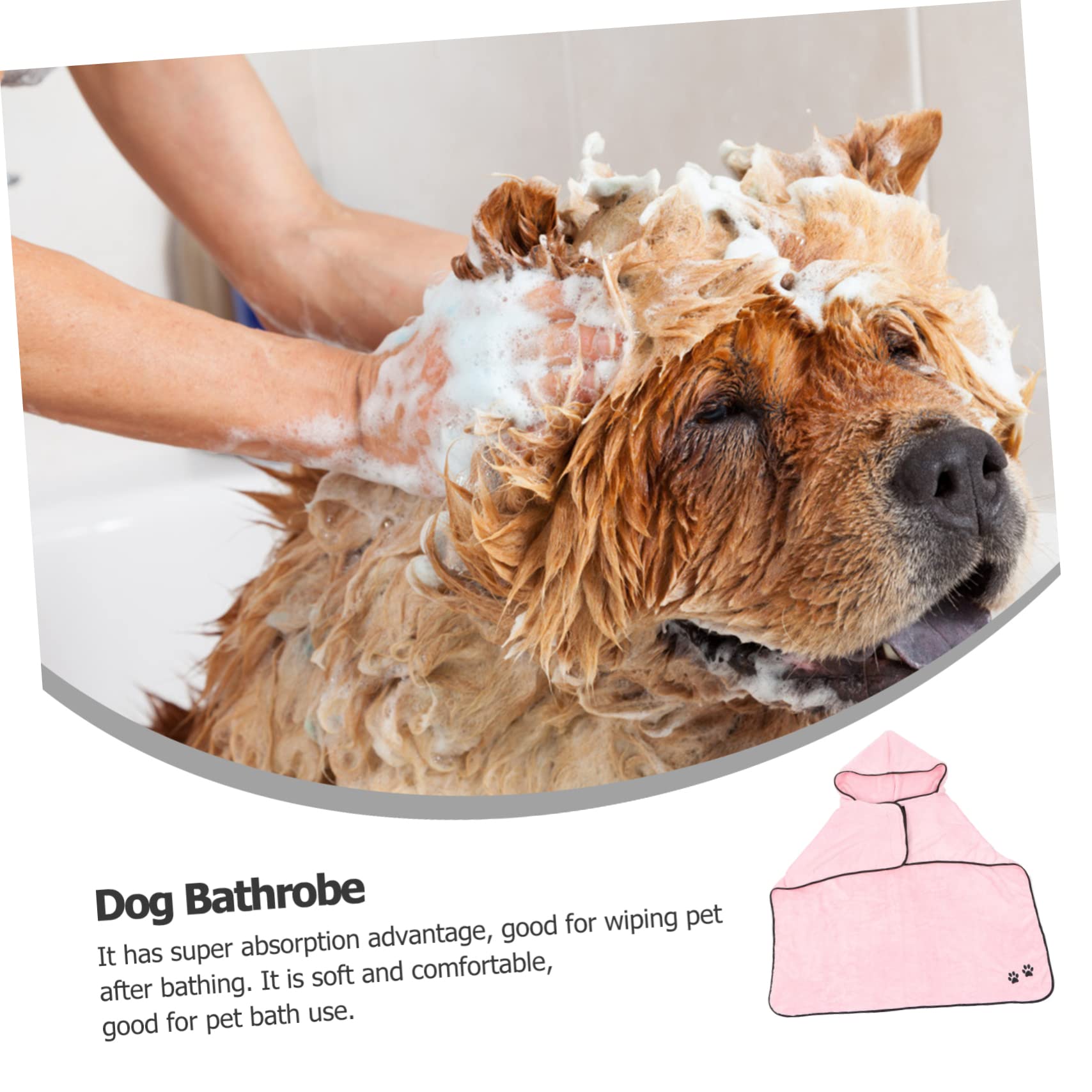 Housoutil 2pièces Serviette De Bain pour Animaux Absorbant Peignoir Doux Et Rapide à Sécher pour Chiens Et Chats