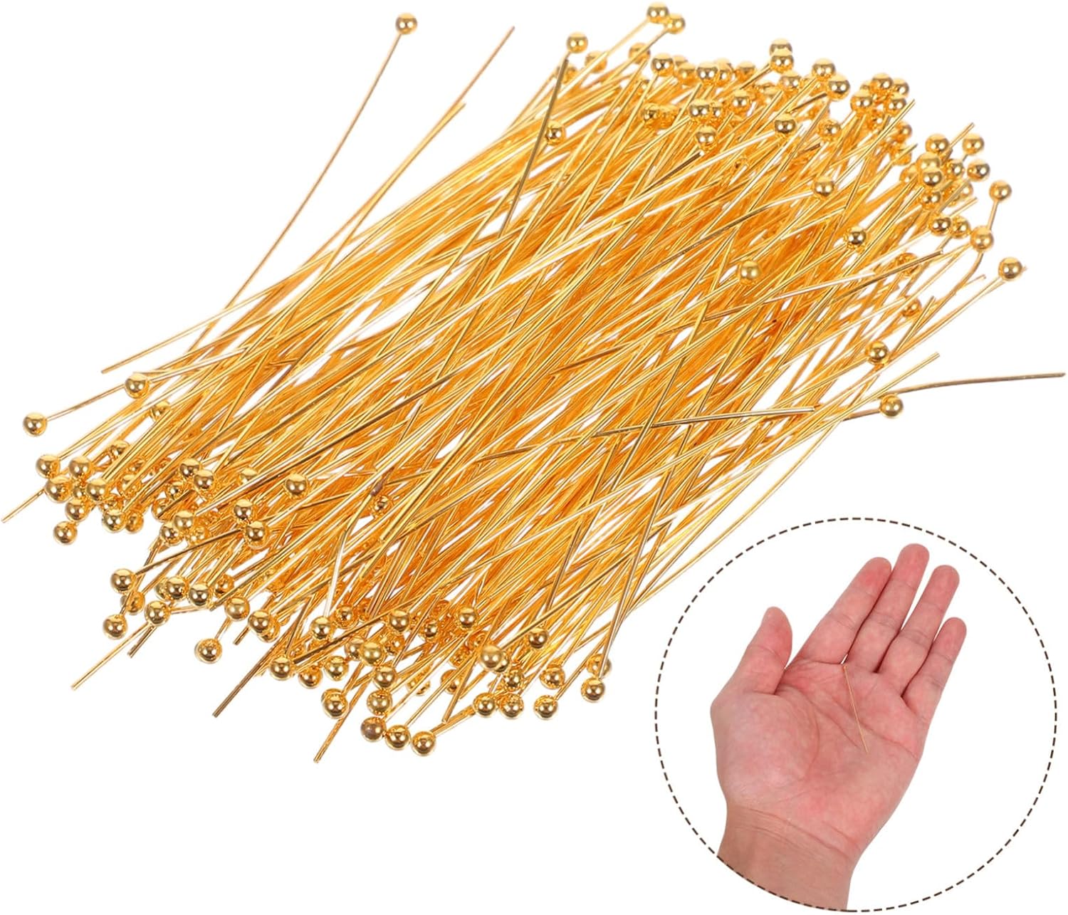 200pcs Ball Head Pins for Jewelry Making Copper End Pins with Round Head Design for DIY Craft Necklaces Bracelets Earrings Strong and Accessories