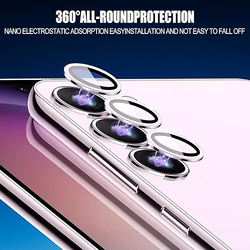 Miniatura 4 de Protector de lente de cámara para Samsung Galaxy S23  S23+ Plus, anillo individual de metal con película de cubierta de vidrio templado fácil