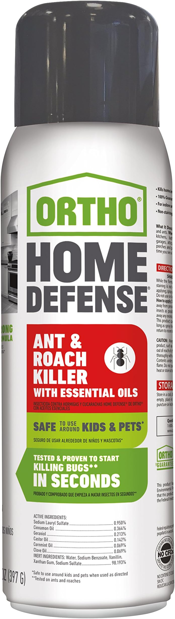 Ortho Home Defense Ant & Roach Killer with Essential Oils 14 oz.