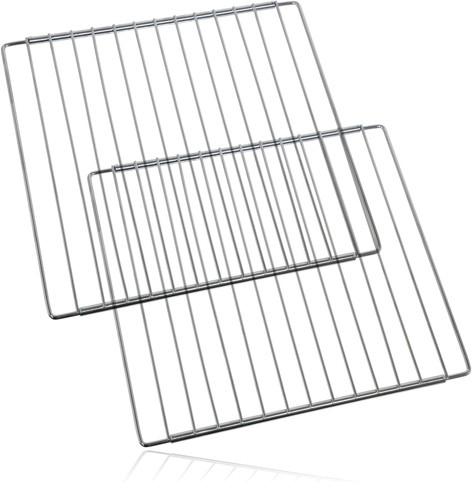 Spares2go Universal Fridge Shelf Adjustable Refrigerator Freezer Rack Chrome Plated x 2