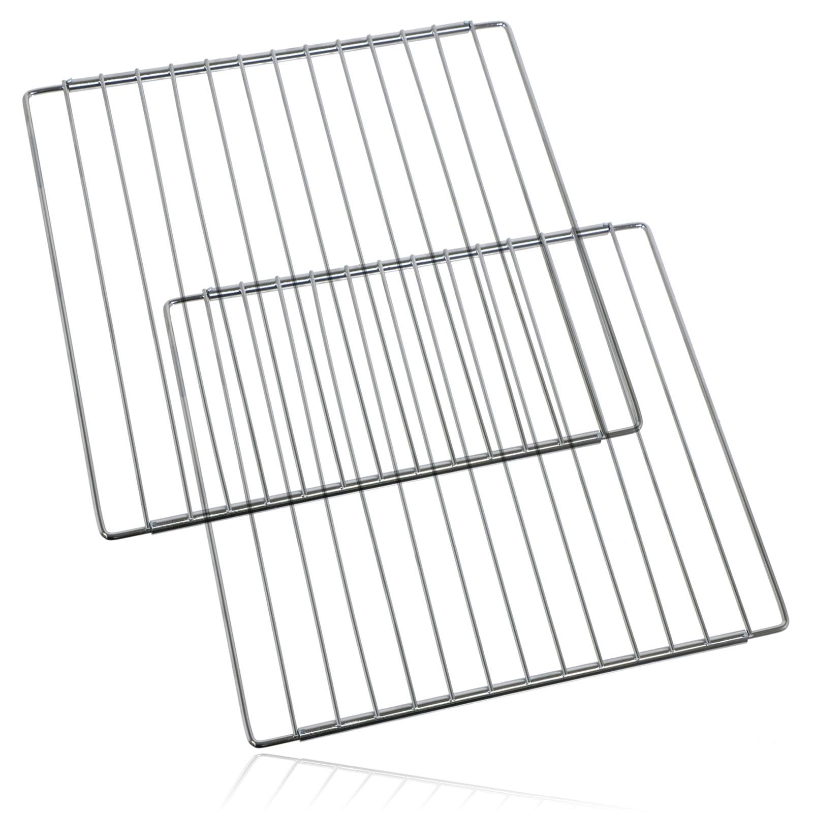 Spares2go Universal Fridge Shelf Adjustable Refrigerator Freezer Rack Chrome Plated x 2