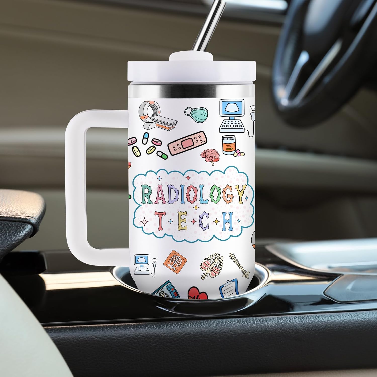 Radiology Tech Gifts, Xray Tech Gifts, Rad Tech Week Gift, Radiology Technician Graduation Gift, 40oz Stainless Steel Tumbler