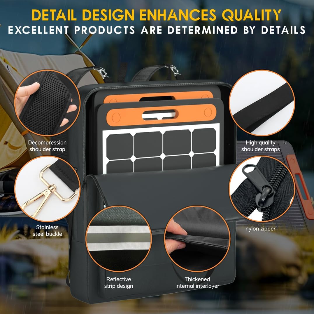 Durable Solar Panel Bag with Thoughtful Design