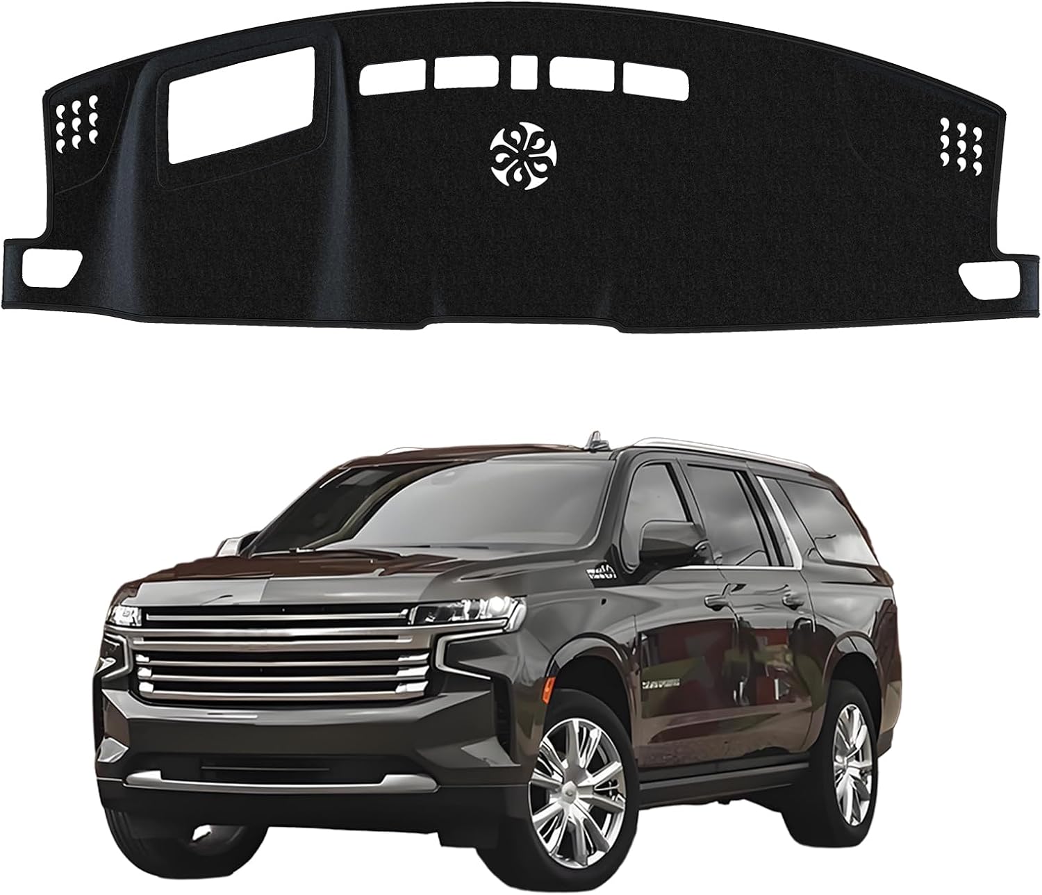 Dashboard Cover Dash Cover Mat Pad for Chevy Suburban 2021 2022 2023 2024 (Not Fit 2025) with HUD Accessories Custom Fit for Chevrolet Suburban 2021-24|Chevy Suburban|Dash Covers