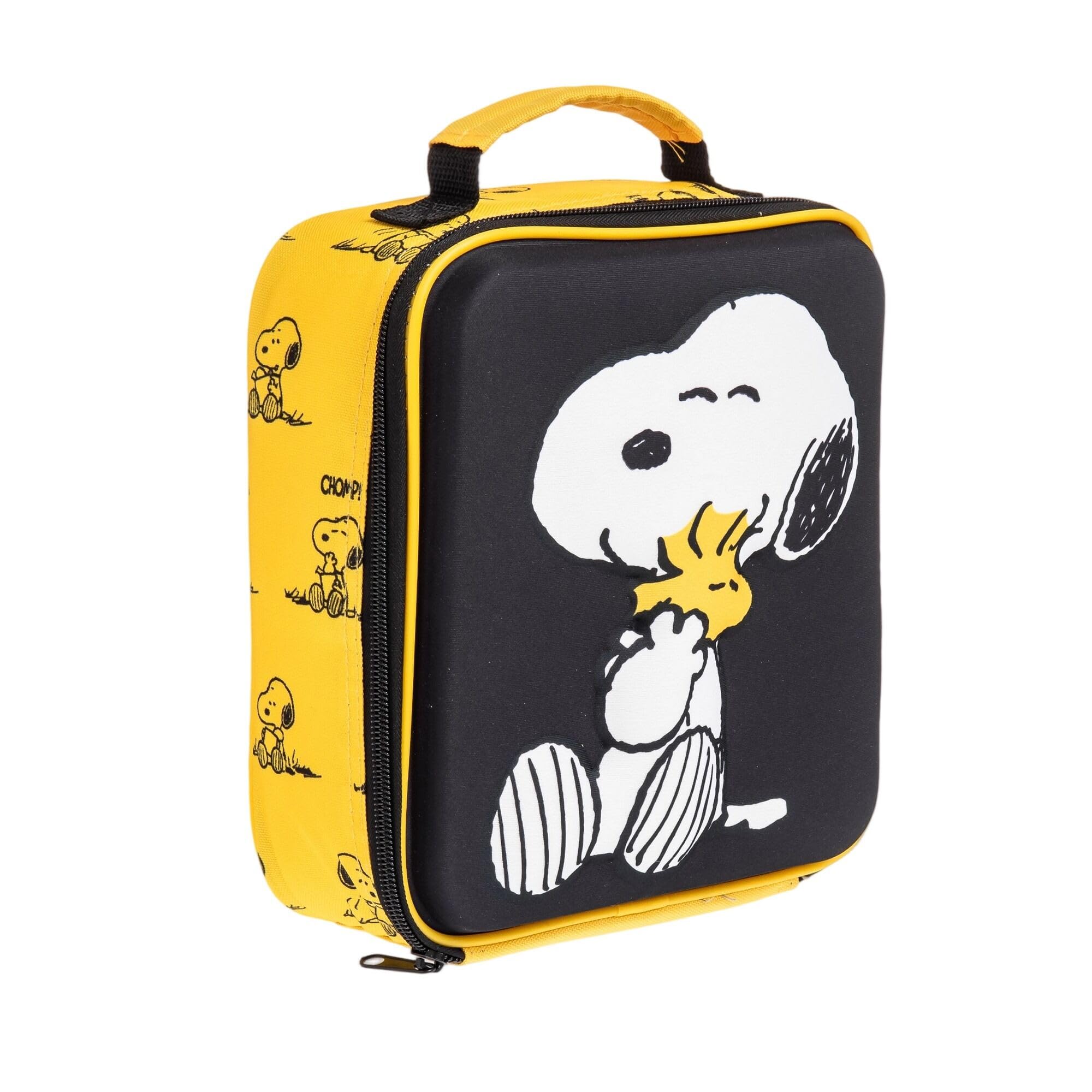 HOX 97046 Snoopy Core Lunch Bag, Polyester, 1 Liter, Black