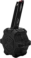 Vista 2 de Evike Airsoft AW - Mag de Airsoft de tambor personalizado para pistolas y rifles de aire comprimido de gas (modelo: M9 / negro)