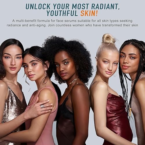 Miniatura 7 de Suero de vitamina C con ácido hialurónico y péptidos, suero facial antienvejecimiento para mujeres y hombres, corrector de manchas oscuras para