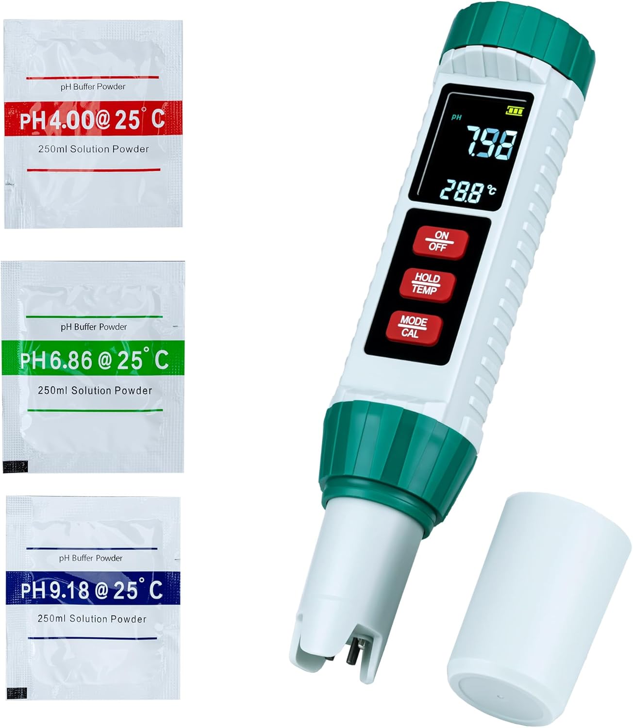 Mcbazel Pool Salt Tester & PH Meter, Upgraded 5 in 1 Digital Water Tester for Salinity pH EC TDS Temp, High Accuracy Salt Meter for Aquarium Swimming Pool Hot Tub