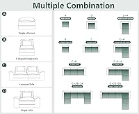 Vista 8 de Hobestluk Cloud - Sofá modular de 3 plazas con otomanas, sofá en forma de U, sofá de asiento profundo con funda extraíble, sofá grande para sala