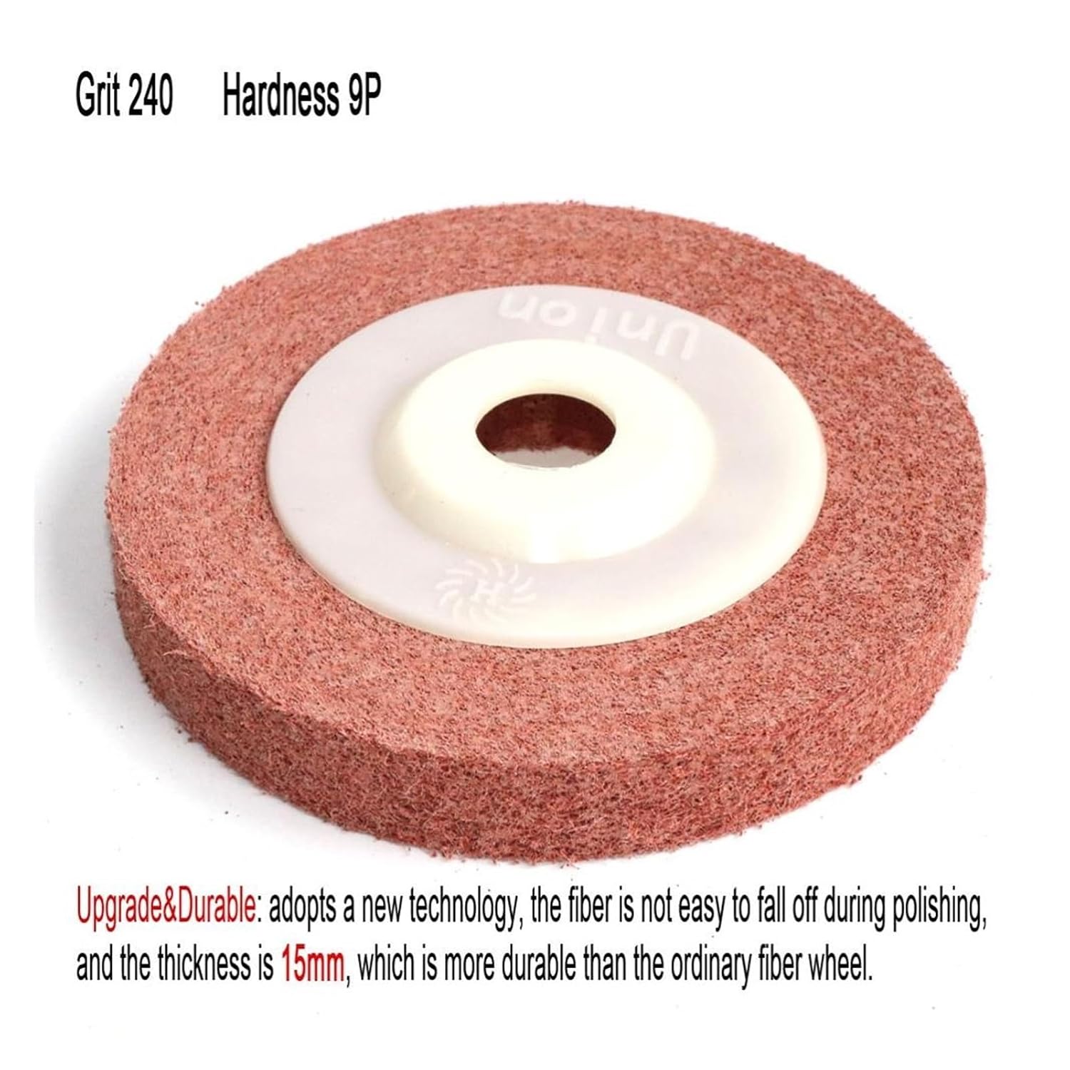 Nylon Fiber Buffing Wheels 4" Nylon Fiber Polishing Wheel Non Woven Abrasive disc 100 * 16 Grinding for Metal Ceramics Marble Craft(Grey grit240,5pc)