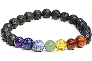 Lava Beads 8mm Chakra Unisex Bracelets