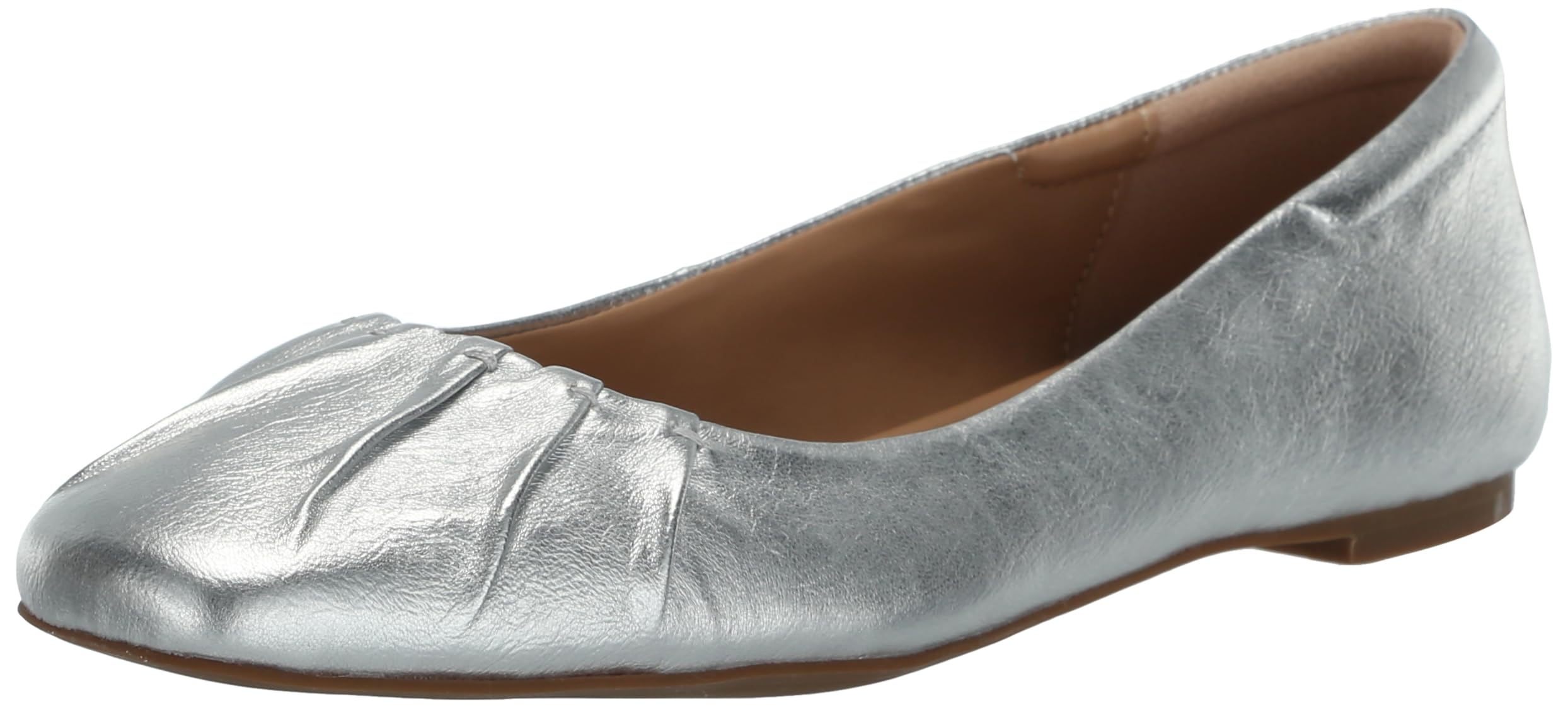 Blondo Women's Jannet Ballet Flat, Silver Leather, 7