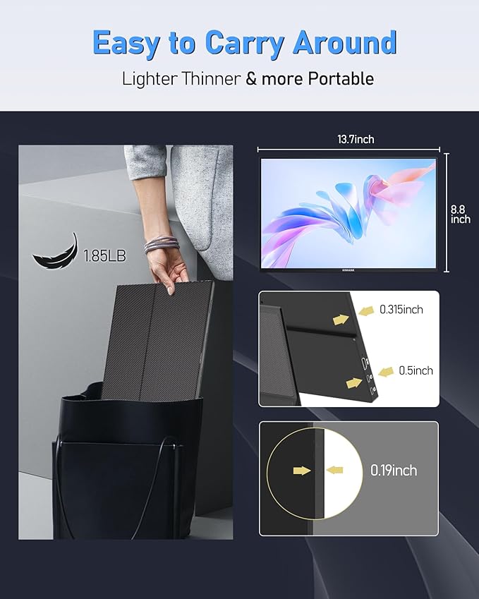 Monitor Portátil 16" 2.5K 144Hz IPS miniatura 8