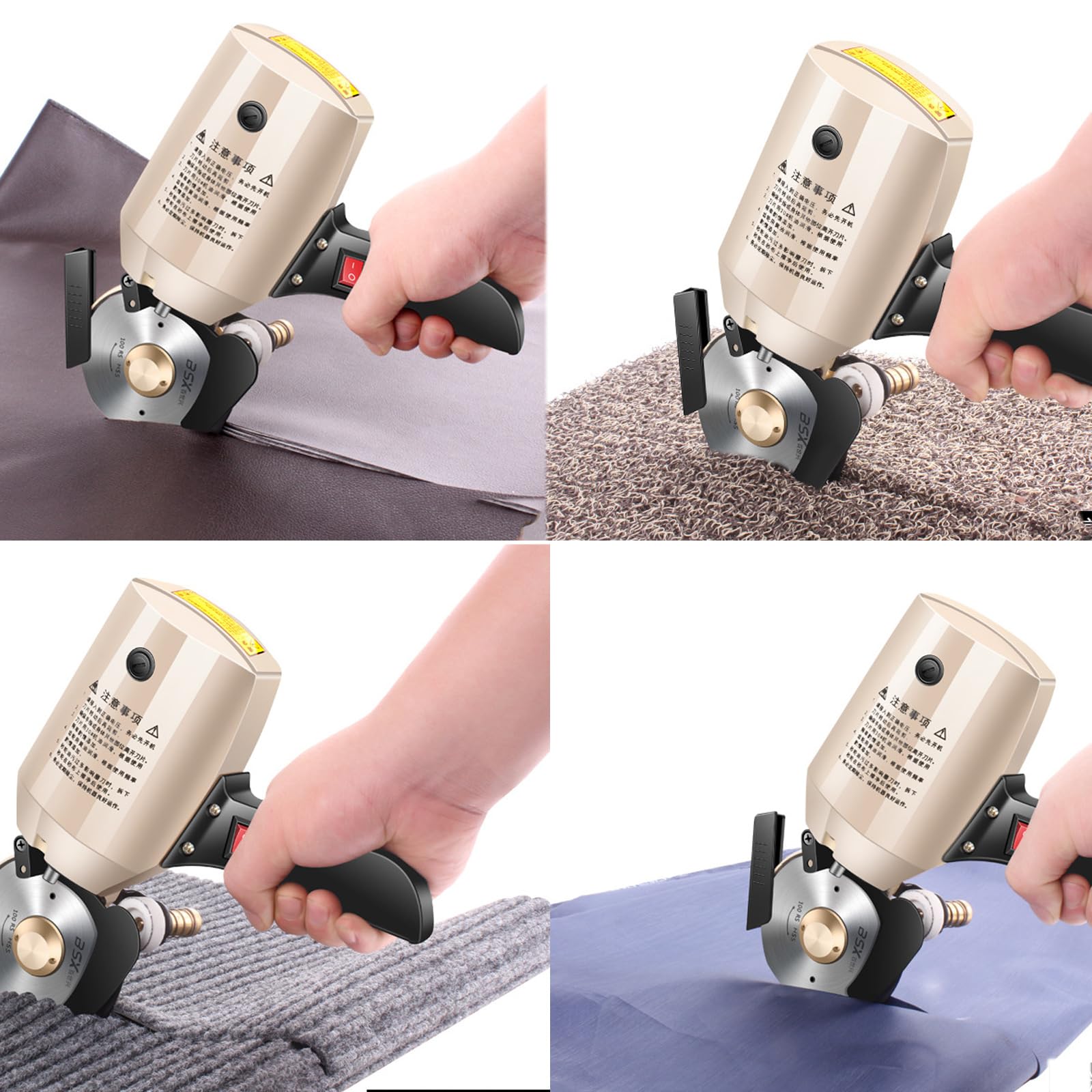 Mini cúter eléctrico, Cortador de Tela eléctrico, función de Afilado incorporada, para Tela Multicapa, Cuero y Tela. (5M)