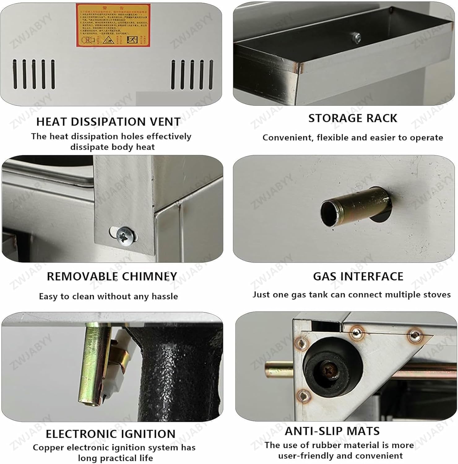 Commercial Countertop Gas Deep Fat Fryer,with Basket and Lid Stainless Steel, for French Fries Home-