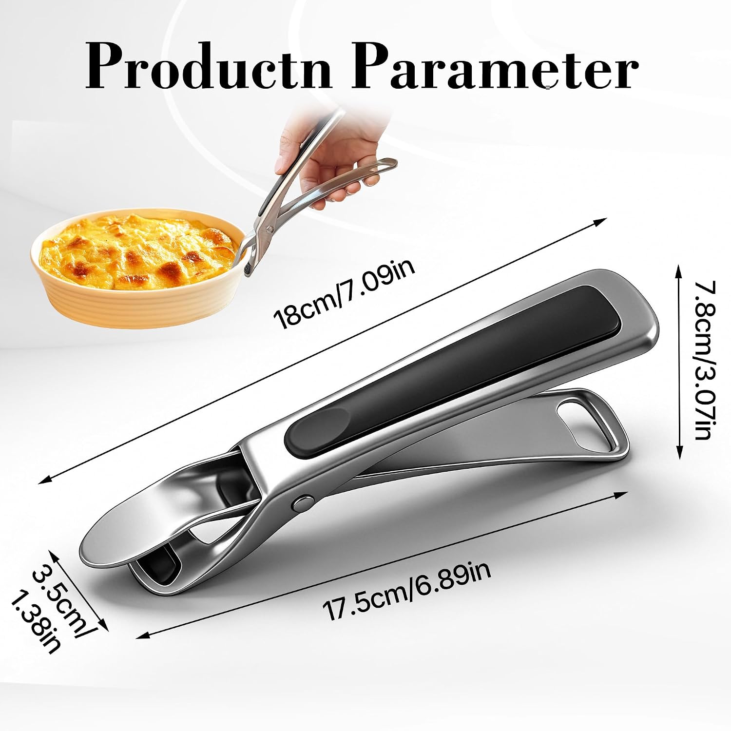 Hot Plate Gripper, Multi-Use Plate Gripper, Heat Resistant Bowl and Pan Retriever for Safe Handling of Hot Dishes, Compatible with Toaster Oven and Steamer