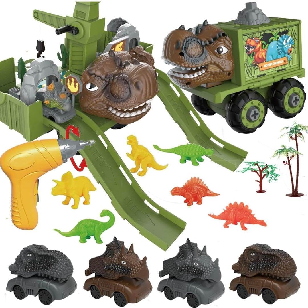 恐竜 おもちゃ 車おもちゃ DIYカー 組み立て トラックセット