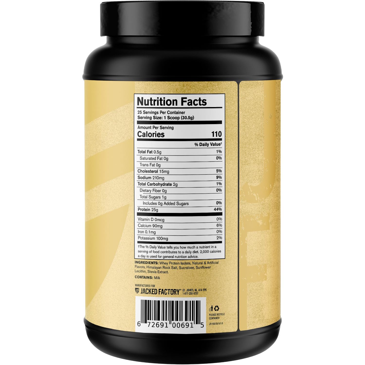 Jacked Factory Authentic ISO Whey Protein Isolate Powder - Low Carb, Non-GMO Muscle Building Protein w/No Fillers, Post Workout Recovery - 25 Servings, Vanilla — Amazon image 8