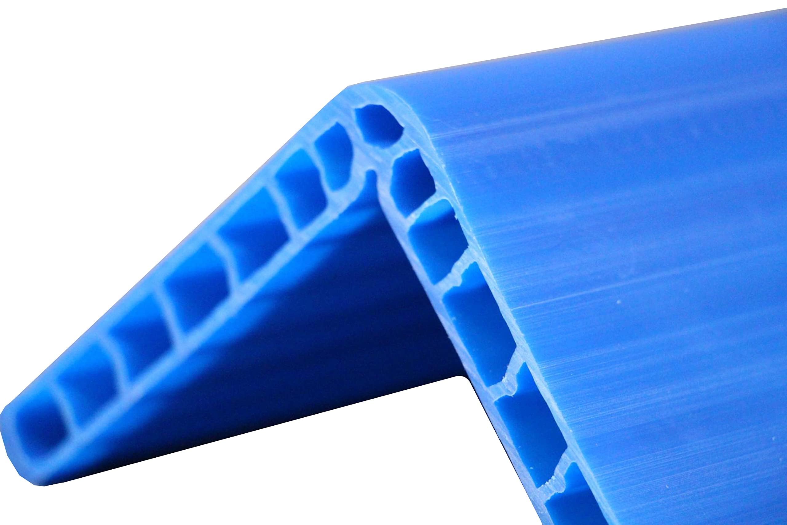 (10x) Kantenschutzwinkel 300 mm – Blau | 120 x 120 x 12 mm | Kantenschoner aus PE-Kunststoff | bruchfest, formstabil & kältebeständig – für Ladungssicherung mit Zurrgurten