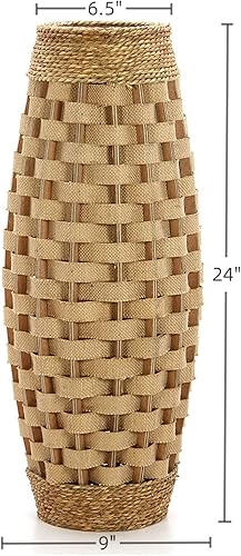 Miniatura 3 de Hosley Jarrón de suelo de madera y hierba de 24 pulgadas de alto Regalo ideal para bodas decoración del hogar floral de secado prolongado spa