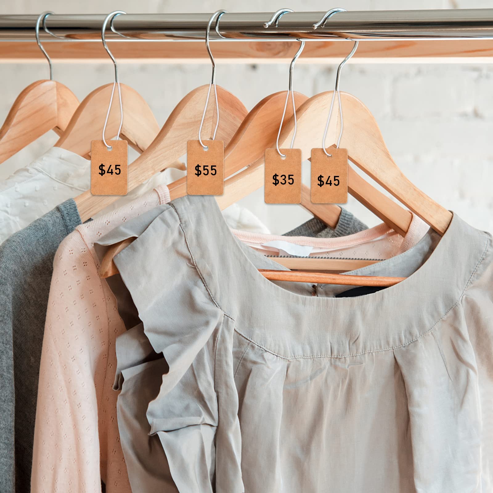 Etiquette Prix Vetement Xzeemo 100 étiquettes De Prix Avec Ficelle | 20x30  Mm | Papier Blanc | Pour Vêtements, Bijoux | Lot Économique étiquettes  Marquage 20x30mm, image size:1600x1600