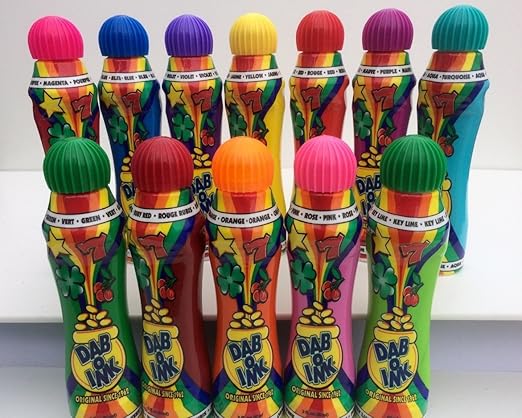 Dab-O-Ink 3oz Bulk Bingo Daubers-Mixed Colors (Full Case 144 ct)