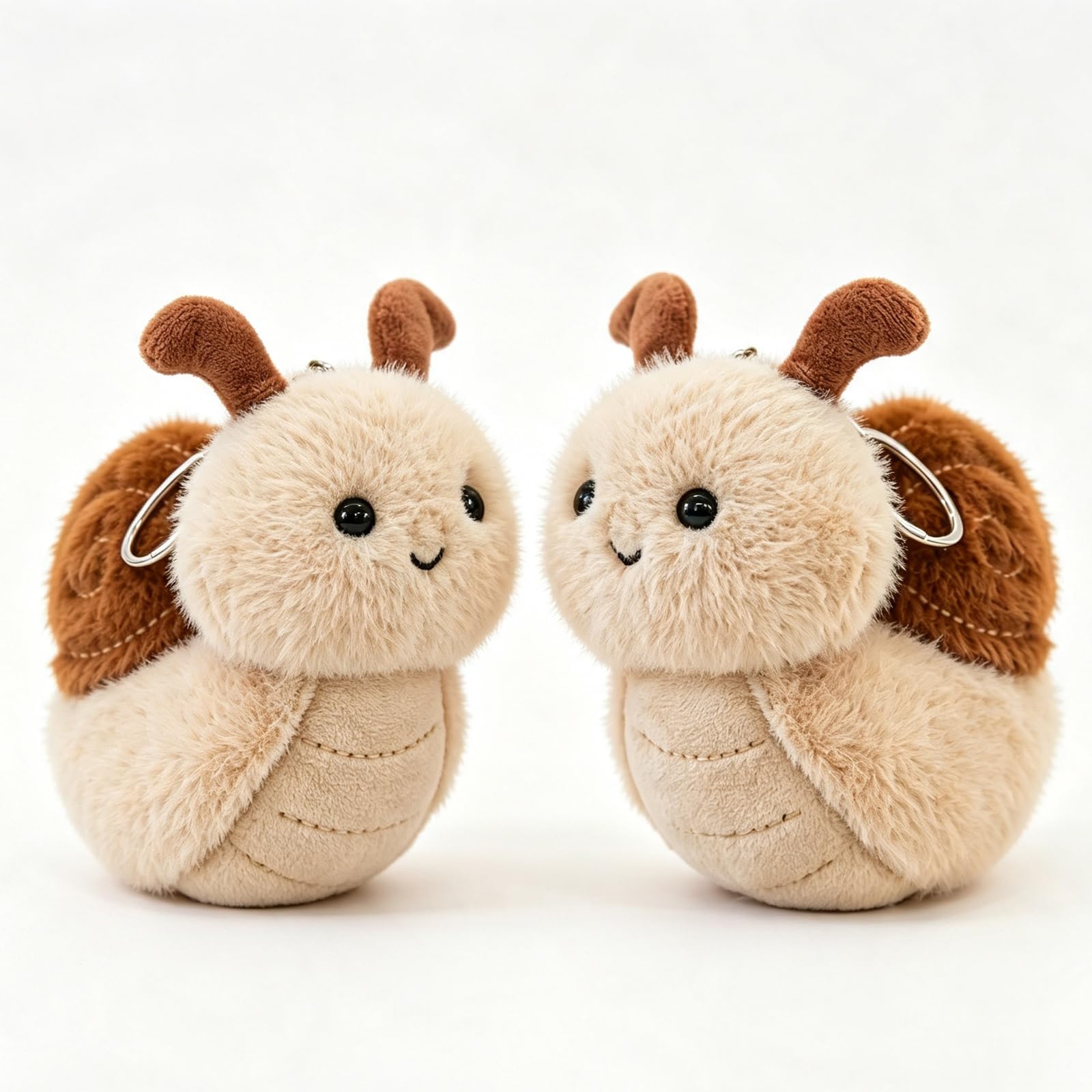 ZPSCXQ Snail Keychain, 2 Snail Plush Toys, Soft Stuffed Animal