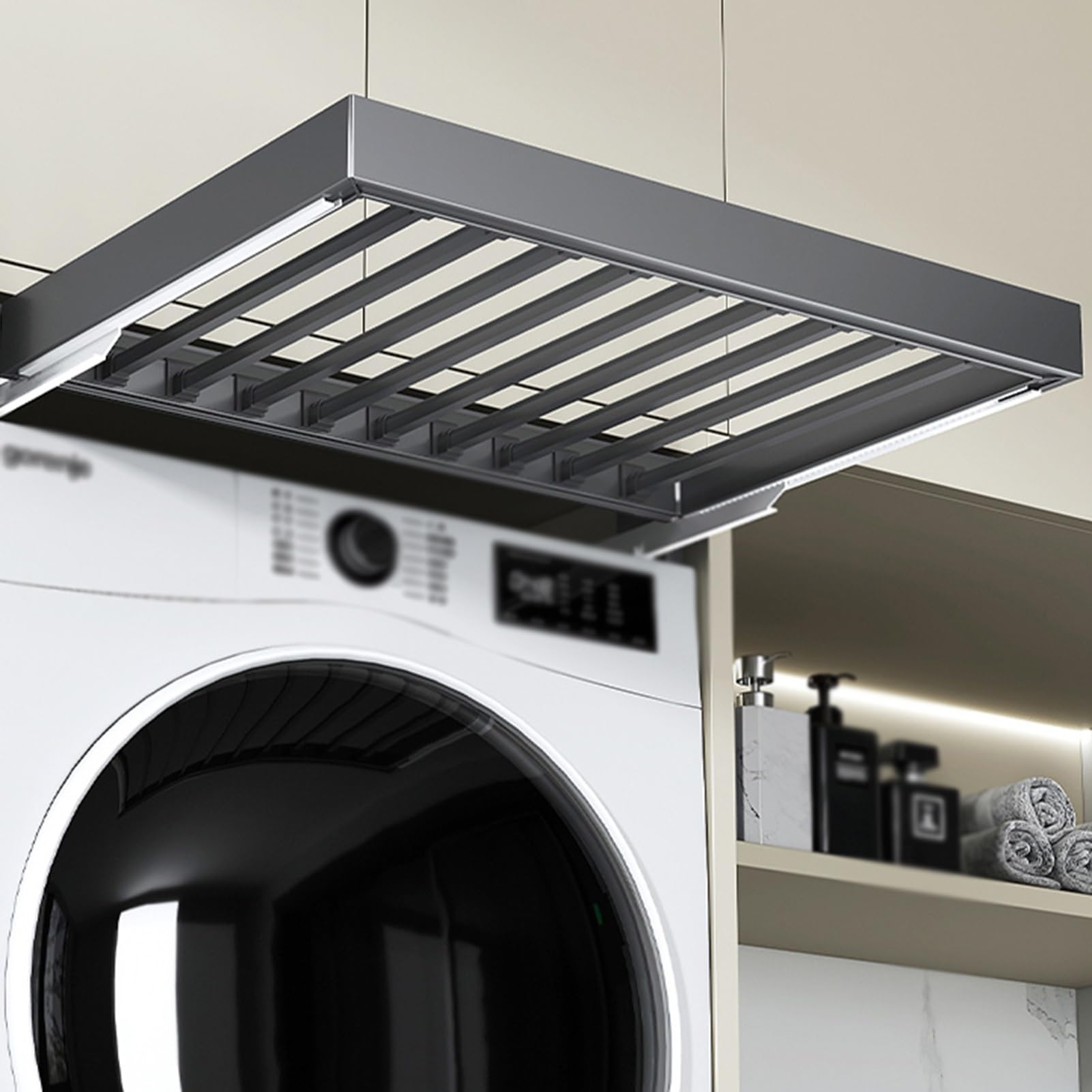 Wysuwane Spodnie Stojak Do Szafy, Heavy Duty 35kg Aluminium Alloy Wyciągnij Organizer Z Cichym Ścieżkiem Tłumienia, Oszczędność Miejsca Ukryte Rozwiązanie Do Przechowywania Pod Szafą