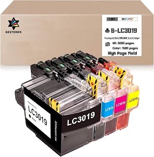 Compatible Replacement for Brother LC3019 Ink Cartridge Brother 3019 XXL Extra High Yield of LC3017 - Brother Printer MFC-J5330DW MFC-J6530DW MFC-J6730DW MFC-J6930DW (1 Set B/C/M/Y)