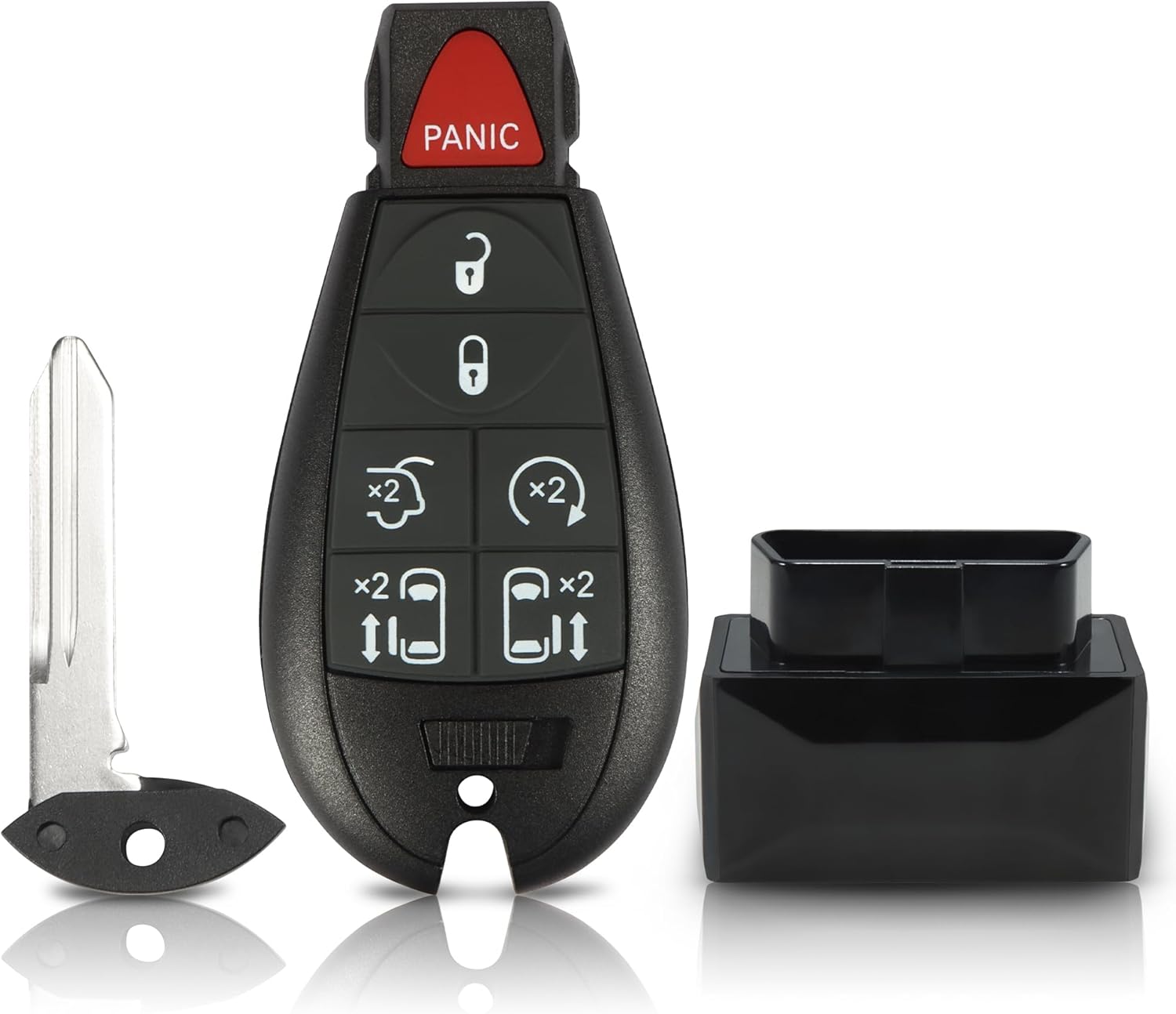 Key fob, Keyless Entry Remote Key Fob Replacement Tool Kit for Chrysler Town and Country Dodge Caravan 2008-2016, 7bottons M3N5WY783X, IYZ-C01C